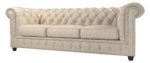 Kremowa aksamitna sofa 230 cm Cambridge – Ropez