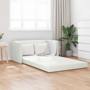 Sofa bed biaÅy 124 x 71 x 78 cm sztuczna skÃ³ra