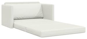 Sofa bed biaÅy 124 x 71 x 78 cm sztuczna skÃ³ra
