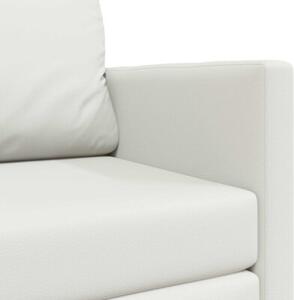 Sofa bed biaÅy 124 x 71 x 78 cm sztuczna skÃ³ra