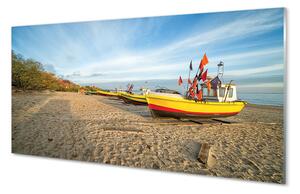 Panel szklany do Kuchni Łodzie na Plaży w Gdańsku