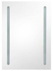 Szafka łazienkowa z lustrem i LED, lśniąca czerń, 50x13x70 cm