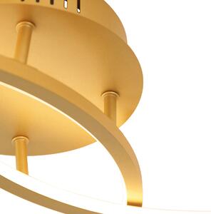 Lampa sufitowa złota 78 cm z 3-stopniową regulacją ściemniania LED - Rowin Oswietlenie wewnetrzne