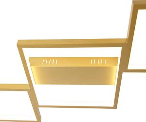 Złota lampa sufitowa z diodami LED 3 stopnie ściemniania 5 świateł - Lejo Oswietlenie wewnetrzne