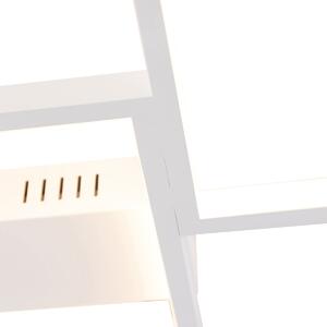 Lampa sufitowa biała z diodami LED 3 stopnie ściemniania 5 lamp - Lejo Oswietlenie wewnetrzne