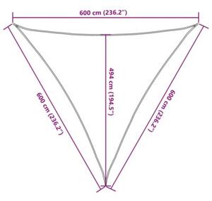 Żagiel przeciwsłoneczny, 160 g/m², brązowy, 6x6x6 m, hdpe