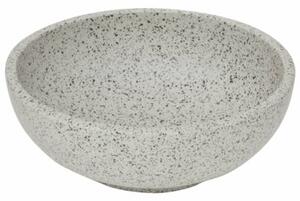 Umywalka nablatowa, szara, okrągła, Φ41x14 cm, ceramiczna
