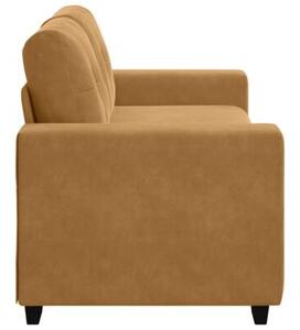 Sofa dwuosobowa, brÄ zowa, 180x77x82 cm, aksamit