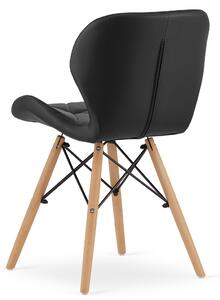 Komplet czarnych krzeseł z ekoskóry 4szt. - Zeno 3S
