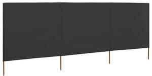 Parawan 3-skrzydłowy z tkaniny, 400 x 120 cm, antracytowy