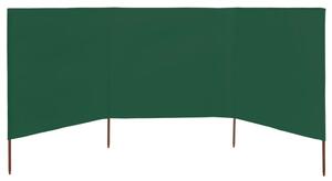 Parawan 3-skrzydłowy z tkaniny, 400 x 120 cm, zielony