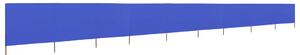 Parawan 9-skrzydłowy z tkaniny, 1200x80 cm, błękit lazur