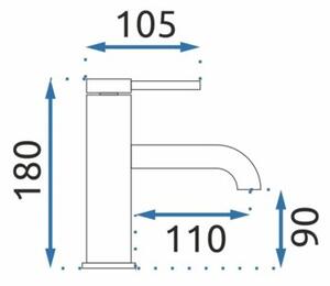 Bateria Umywalkowa REA JS-B801G SPOT Niska Złoty