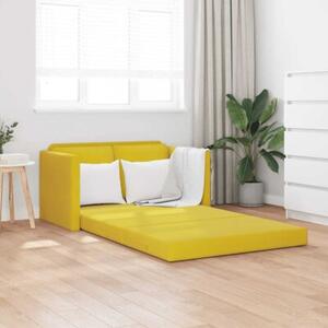 Sofa podÅogowa 2-w-1, ciemnoÅ¼Ã³Åta, 122x204x55 cm, aksamit