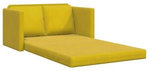 Sofa podÅogowa 2-w-1, ciemnoÅ¼Ã³Åta, 122x204x55 cm, aksamit