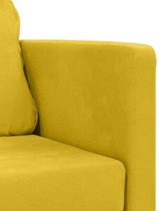 Sofa podÅogowa 2-w-1, ciemnoÅ¼Ã³Åta, 122x204x55 cm, aksamit