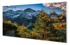 Panel szklany do Kuchni Alpejski Krajobraz z Jeziorem