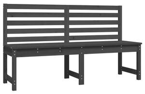Ławka ogrodowa, czarna, 157,5 cm, lite drewno sosnowe