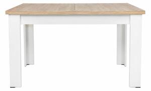 Stół rozkładany INSPIRO C-2, wymiary: 120–160 × 80 cm, blat w kolorze dąb Sonoma, nogi białe