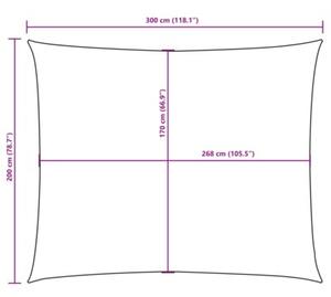 Prostokątny żagiel ogrodowy, tkanina oxford, 2x3 m, czarny