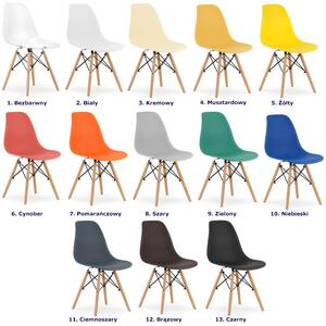 Pomarańczowe krzesło w skandynawskim stylu - Naxin 4X