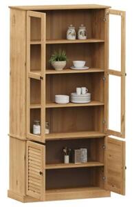 Witryna vigo, 85x35x170 cm, lite drewno sosnowe