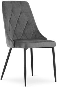 Ciemnoszare krzesło tapicerowane - Imre 3X