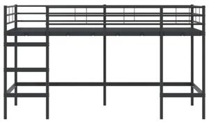 Łóżko piętrowe dla dzieci czarny 107 x 200 cm stal