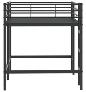 Łóżko piętrowe dla dzieci czarny 107 x 200 cm stal