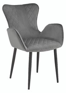 Szare tapicerowane krzesło - Bremo