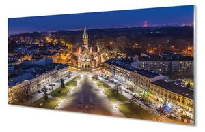 Panel Szklany Nocny Widok na Kościół Mariacki