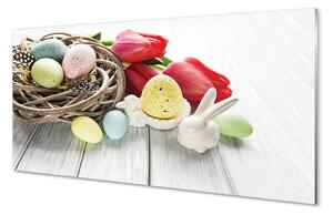 Panel nad Blat Kuchenny Jajka Wielkanocne i Tulipany