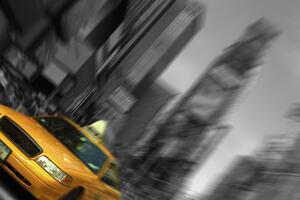 Żółta taksówka rozmycie w ruchu Fototapeta na ścianę Żółta taksówka rozmycie w ruchu