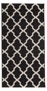 Dywan Cottage black/ wool 67x130cm