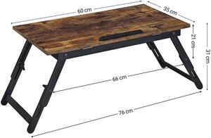 Industrialny składany stolik pod laptopa do łóżka - Dusti