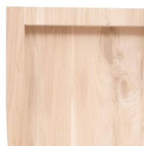 Półka, 80x30x(2-6) cm, surowe lite drewno dębowe