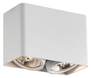 Designerski reflektor natynkowy biały GU10 70mm 2-punktowy obrotowy i uchylny - Vox Oswietlenie wewnetrzne