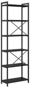 Półka na książki czarny dąb 60 x 30 x 189,5 cm