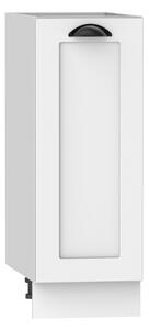Biała szafka kuchenna dolna z półkami - Pergio 6X 30 cm