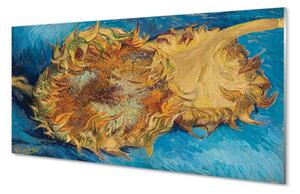 Szkło do Kuchni na Ścianę Dwa Ścięte Słoneczniki - Van Gogh