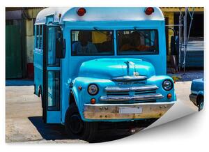 Retro niebieski autobus Fototapeta na ścianę Retro niebieski autobus