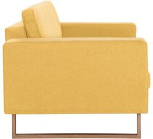 Sofa 2-osobowa, tapicerowana tkaninÄ , Å¼Ã³Åta