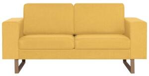 Sofa 2-osobowa, tapicerowana tkaninÄ , Å¼Ã³Åta