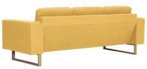 Sofa 3-osobowa, tapicerowana tkaninÄ , Å¼Ã³Åta