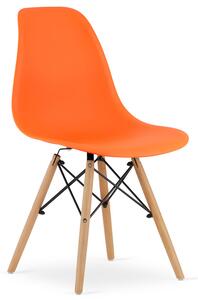Komplet pomarańczowych krzeseł do jadalni 4szt. - Naxin 4S