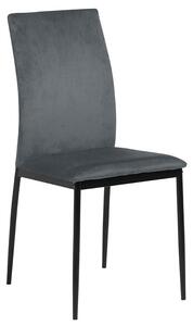 Welwetowe krzesło szare - Mervi 2X
