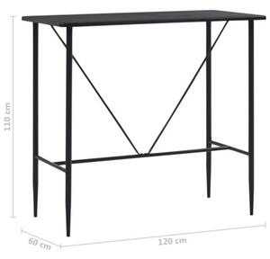 Stolik barowy, czarny, 120 x 60 x 110 cm, mdf