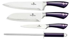 Berlinger Haus 4-częściowy zestaw noży ze stali nierdzewnej Purple Eclipse Collection
