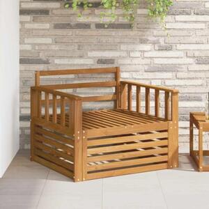 Sztuka 2 sofa z podłokietnikami lite drewno akacji naturalny