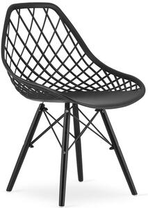 Czarne nowoczesne krzesło do kuchni - Seram 4X